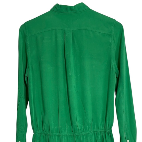 Ralph Lauren Green Shirt Dress | Drawstring Waist - Picture 4 of 7